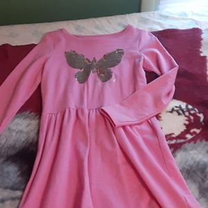 winter dress Pink sequence dress